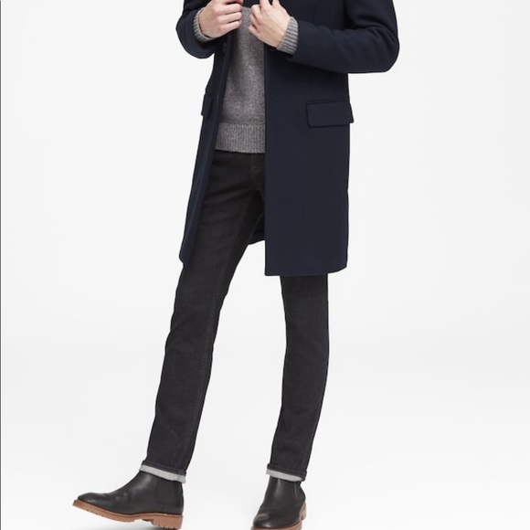 XS Men’s Banana Republic Italian Woolblend Topcoat - Picture 3 of 7